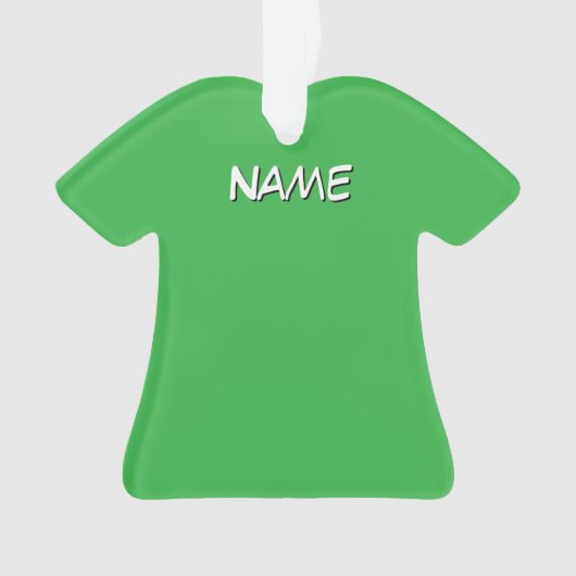 Persoonlijk overhemd met naam groen ornament (voorkant)
