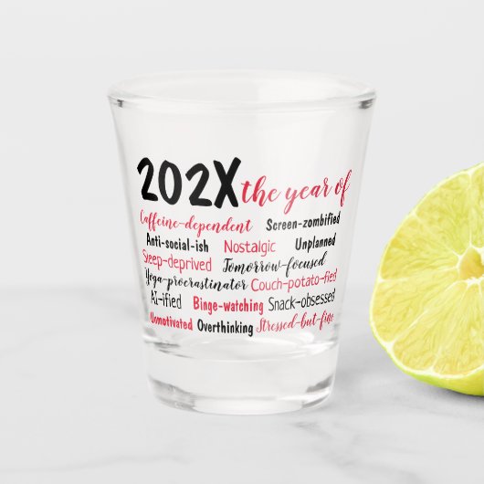 Persoonlijk overzicht van 2025 shot glas (Voorkant)