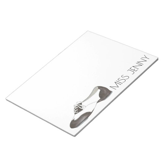 Persoonlijk Oxford Tap Shoe Dance Teacher Notitieb Notitieblok (Schuin)