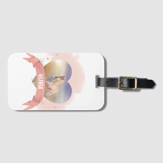 Persoonlijk paard bagagelabel (Voorkant (horizontaal))