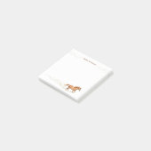 Persoonlijk paard briefpapier Bruin paard glinster Post-it® Notes (Schuin)