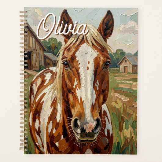 Persoonlijk paard en wit paard planner (Voorkant)