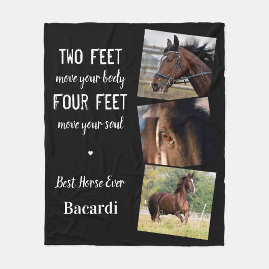 Persoonlijk paard Equestrian Keepomwille 3 Foto Fleece Deken (Voorkant)