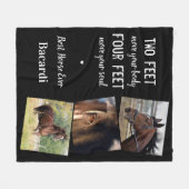 Persoonlijk paard Equestrian Keepomwille 3 Foto Fleece Deken (Voorkant (Horizontaal))