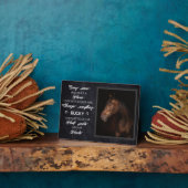 Persoonlijk paard-herdenkingscadeau foto fotoplaat (Zijkant)