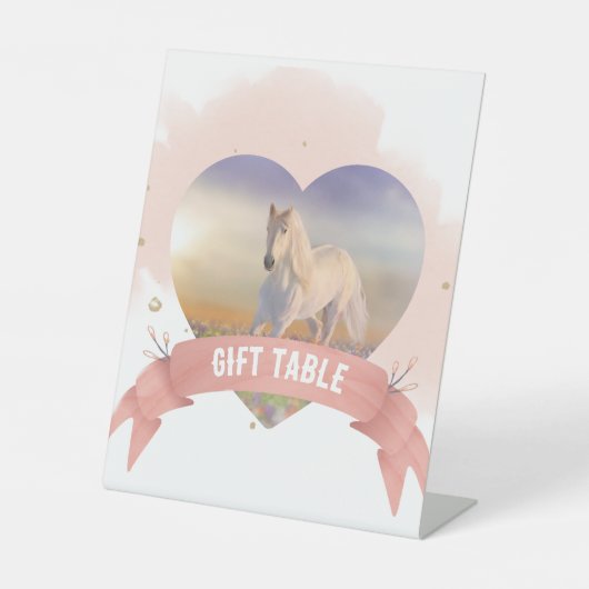 Persoonlijk paard reclamebord met voetstuk (Voorkant)