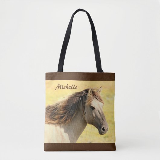 Persoonlijk paard tote bag (Voorkant)