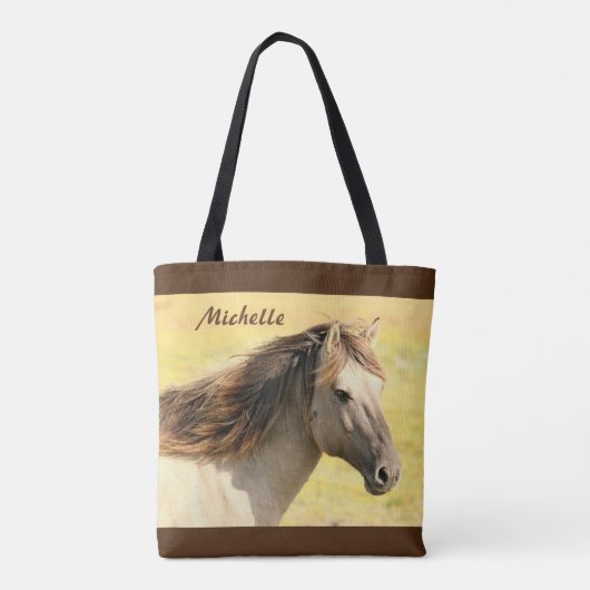 Persoonlijk paard tote bag (Achterkant)