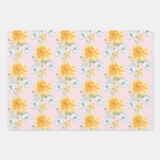 Persoonlijk paardenbloem inpakpapier vel  (Voorkant 3)