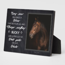 Persoonlijk paardengedenkcado foto