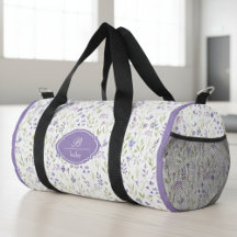 Persoonlijk Paars Bloemmotief Monogram