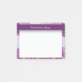 Persoonlijk paars bloempatroon post-it® notes