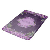 Persoonlijk Paars en Aubergine Bloemendesign Badmat (Gekanteld)