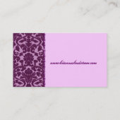 Persoonlijk PAARS en PINK Damask Visitekaartje (Achterkant)