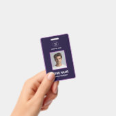 Persoonlijk paars en wit modern professioneel badge (Handheld)