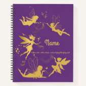Persoonlijk Paars Fee Schrijf & Teken Notitieboek (Voorkant)