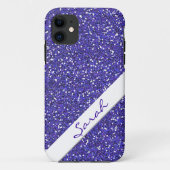 Persoonlijk Paars glitter Case-Mate iPhone Case (Achterkant)