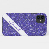 Persoonlijk Paars glitter Case-Mate iPhone Case (Achterkant (horizontaal))
