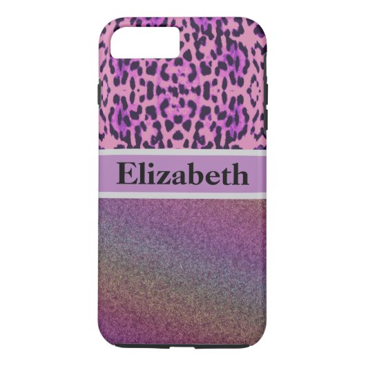 Persoonlijk Paars glitter Rhinestone Case-Mate iPhone Case (Achterkant)