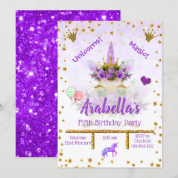 Persoonlijk Paars, gouden sterren Kaart