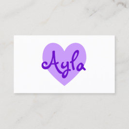 Persoonlijk Paars lichthart op wit Visitekaartje