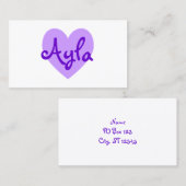Persoonlijk Paars lichthart op wit Visitekaartje (Voorkant / Achterkant)