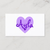 Persoonlijk Paars lichthart op wit Visitekaartje (Voorkant)