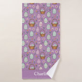 Persoonlijk Paars Pasen Badhanddoek (Badhanddoek)