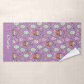 Persoonlijk Paars Pasen Badhanddoek (Badhanddoek)