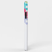Persoonlijk paars roze aqua retro kunstpatroon Case-Mate iPhone case (Achterkant/rechts)