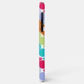 Persoonlijk paars roze aqua retro kunstpatroon Case-Mate iPhone case (Achterkant/links)