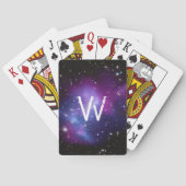 Persoonlijk Paars Sterrenstelsel Pokerkaarten (Achterkant)