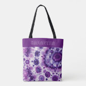 Persoonlijk Paars Violet Roze Batik Kunstpatroon Tote Bag (Achterkant)