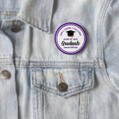 Persoonlijk Paarse Afgestudeerde 2026 Afstudeerfee Ronde Button 5,7 Cm (In situ)