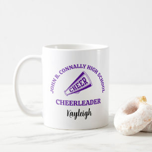 Persoonlijk paarse cheerleader op de middelbare sc koffiemok