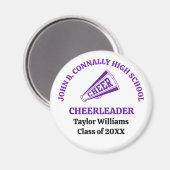Persoonlijk paarse cheerleader op de middelbare sc magneet (Voorkant / Achterkant)