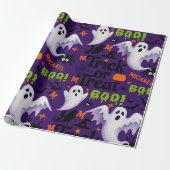 Persoonlijk Paarse Geest Kindernaam Monogram Cadeaupapier (Uitgerold)
