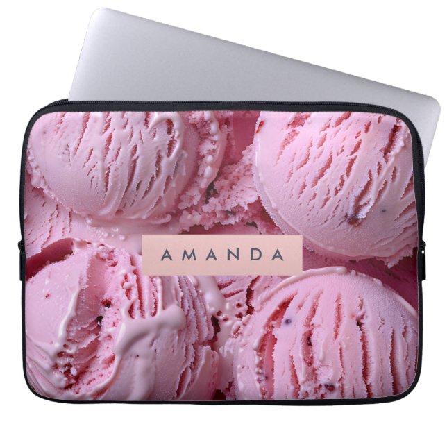 Persoonlijk Paarse Zoete IJsdroom Laptop Sleeve (Voorkant)