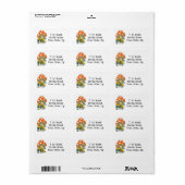 Persoonlijk paddenstoelen retouradres etiket (Full Sheet)