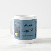 Persoonlijk Padel Legende Cadeau voor Hem Koffiemok (Voorkant links)