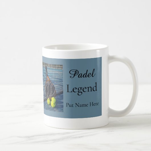 Persoonlijk Padel Legende Cadeau voor Hem Koffiemok (Rechts)