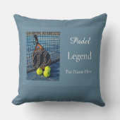Persoonlijk Padel Legende Cadeau voor Hem Kussen (Voorkant)