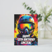 Persoonlijk Paintball Verjaardagsfeestje Briefkaart (Staand voorkant)