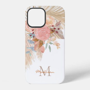 Persoonlijk Pampagras Roze Bloemstuk iPhone 12 Hoesje