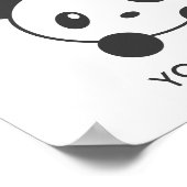 Persoonlijk panda-poster poster (Hoek)