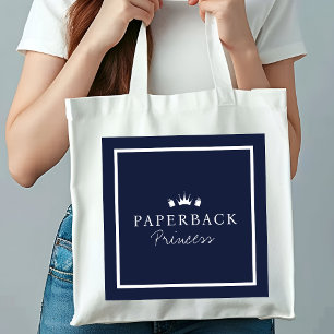 Persoonlijk Paperback Prinses Boekenliefhebbers Tote Bag