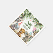 Persoonlijk papier voor partijdieren Safari Servet (Hoek)