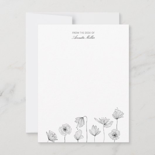 Persoonlijk papieren briefkaart met klaproos bloem (Voorkant)