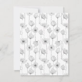 Persoonlijk papieren briefkaart met klaproos bloem (Achterkant)