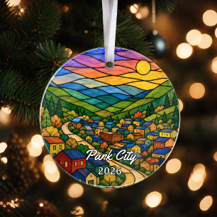 Persoonlijk Park City-acrylornament, op maat gemaa Ornament